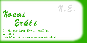 noemi erkli business card